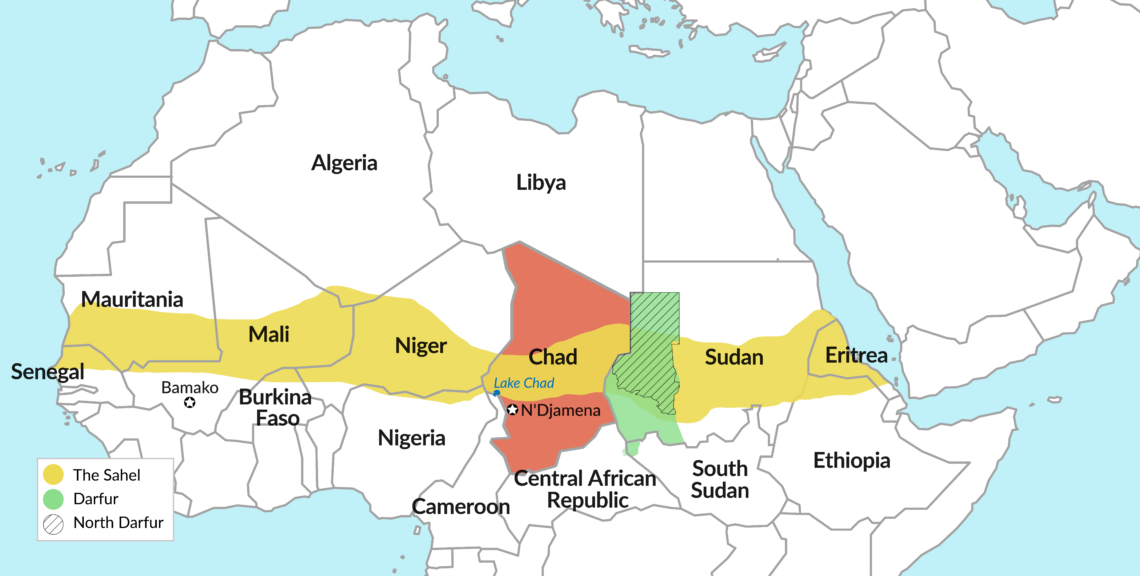 A map of Chad and the Sahel region in Africa constitutions stay power