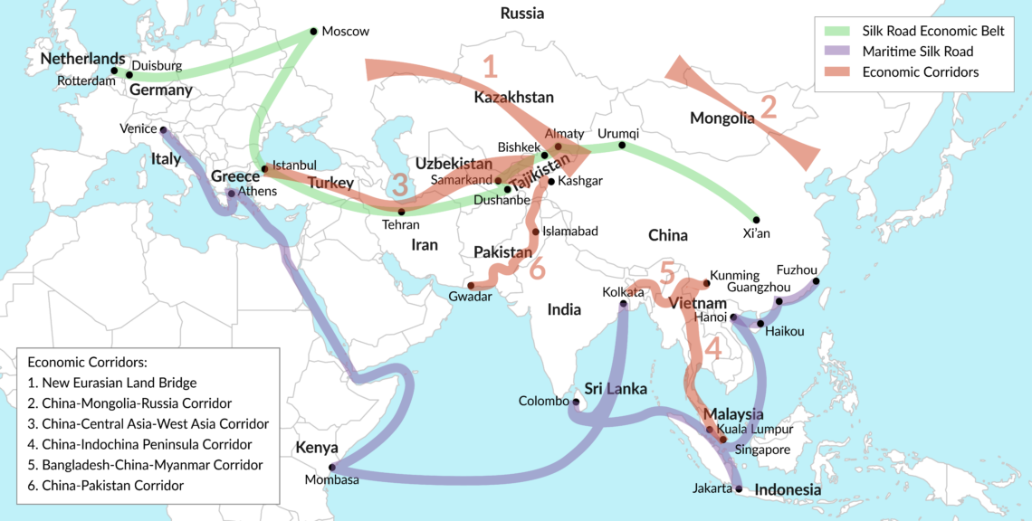The six corridors of China’s Belt and Road Initiative