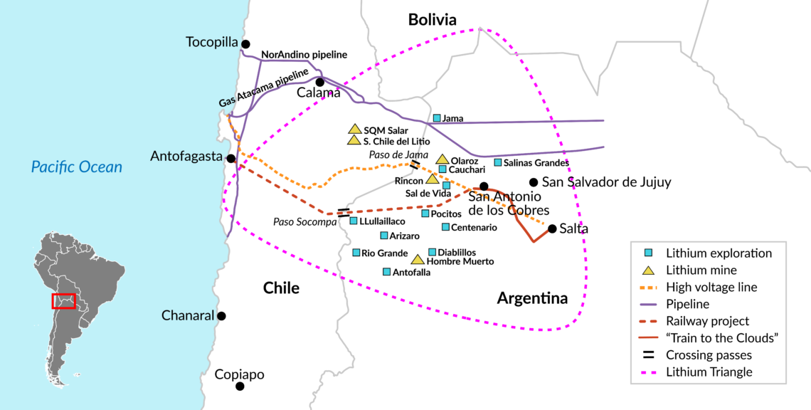 Map: South America’s Lithium Triangle