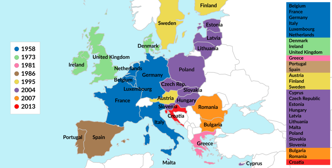 EU enlargement, by year
