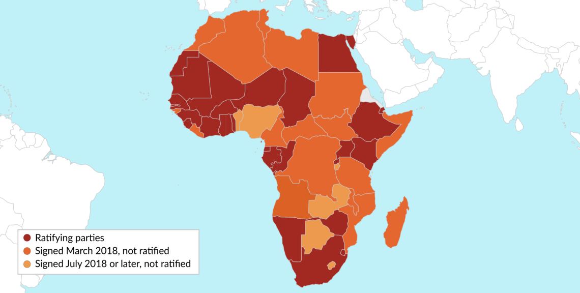 African Continental Free Trade Area: signatories and ratifying countries