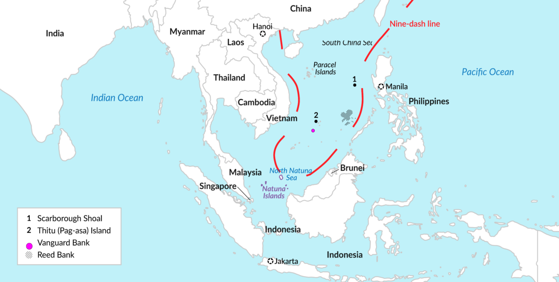 A map of the South China Sea