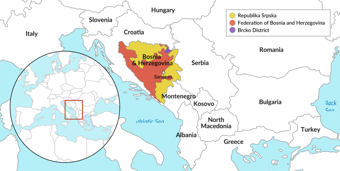 A map of the Balkans
