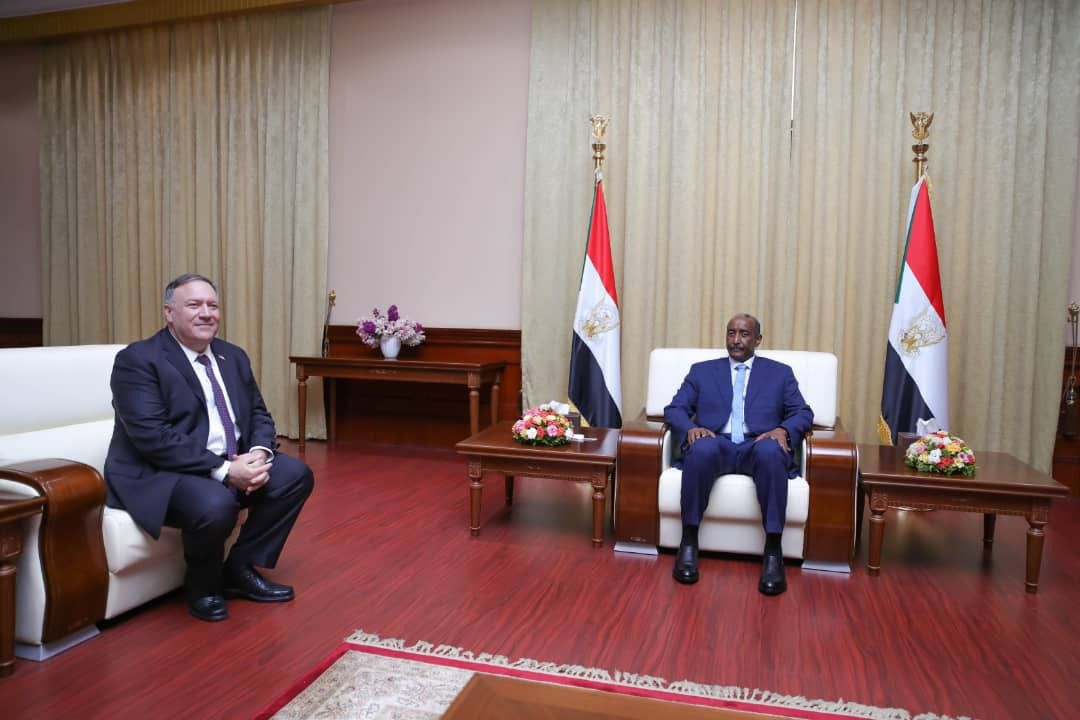U.S. Secretary of State Mike Pompeo meets with Sudan’s transitional leader, Lt. Gen. Abdel Fattah al-Burhan