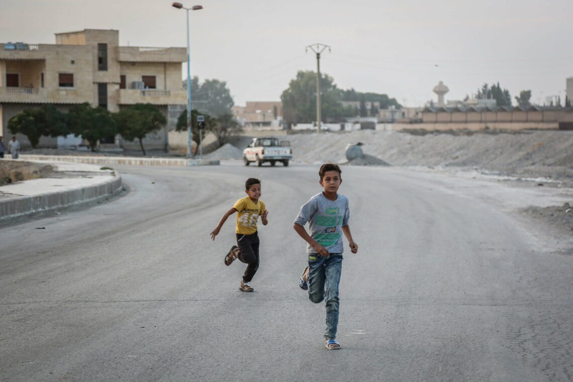 Children playing Tal Abyad, Syria