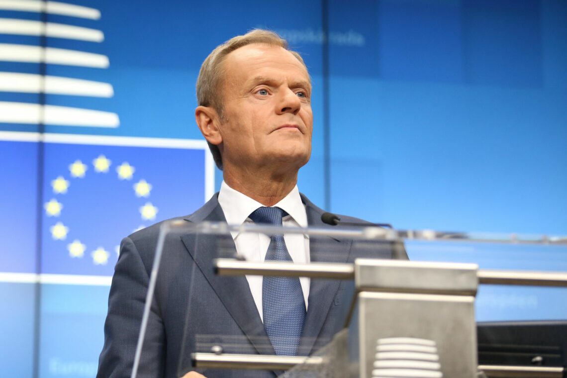 Donald Tusk at the October 18 summit of the European Council