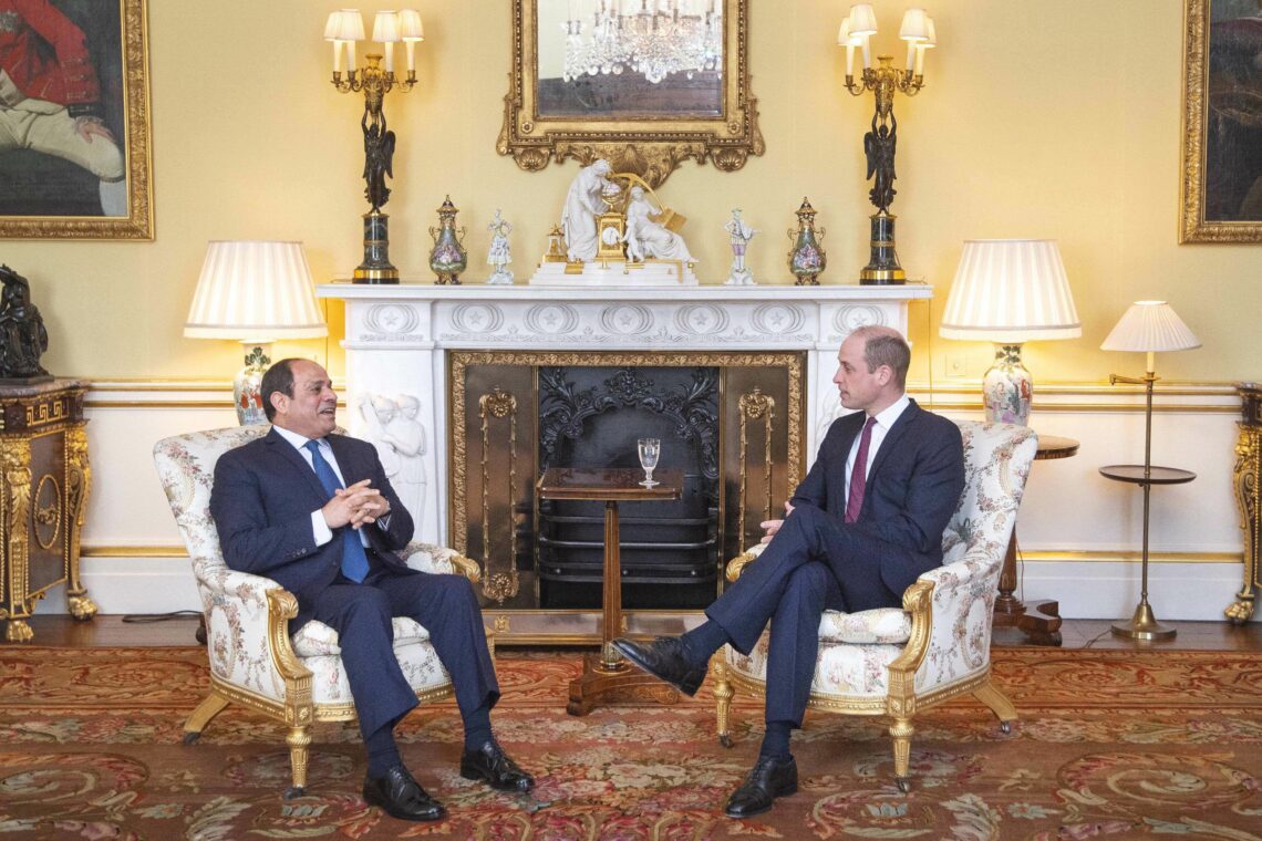 Egyptian President Abdel-Fattah El-Sisi and Prince William, Duke of Cambridge