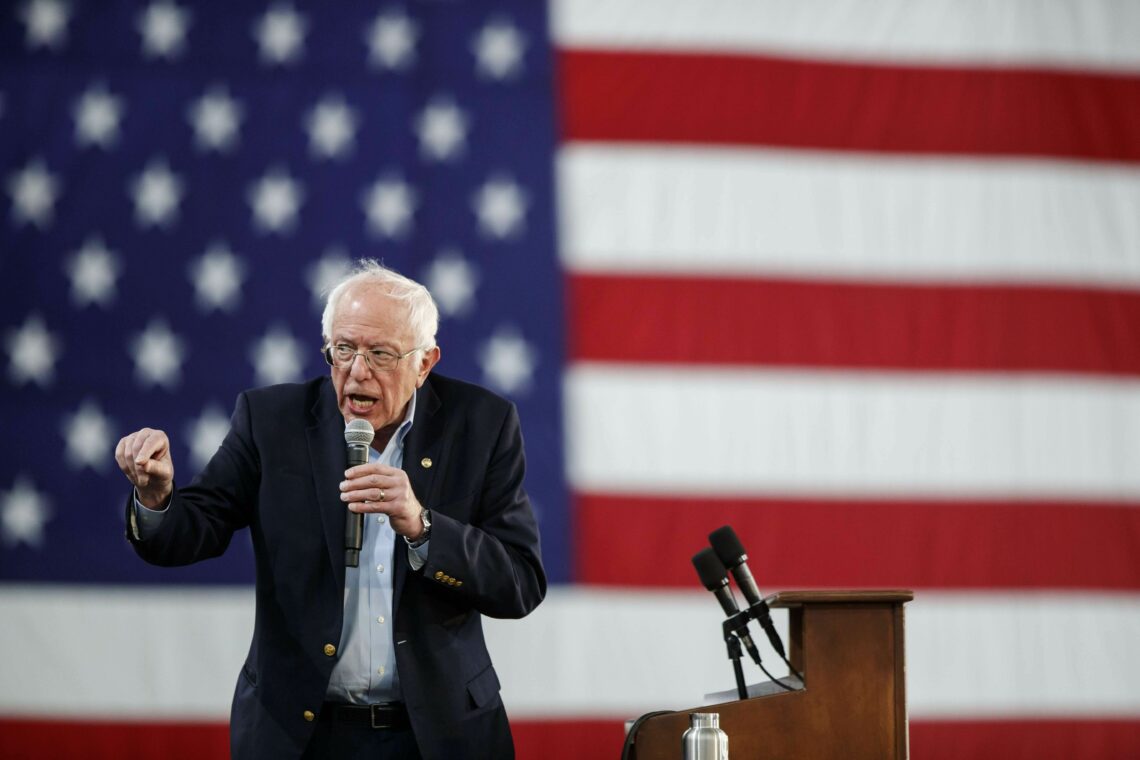 Bernie Sanders at a campaign rally in Springfield, Virginia wealth and poverty