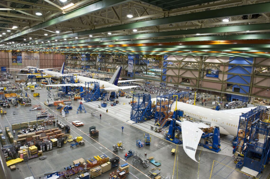 A Boeing factory in the United States, December 2012