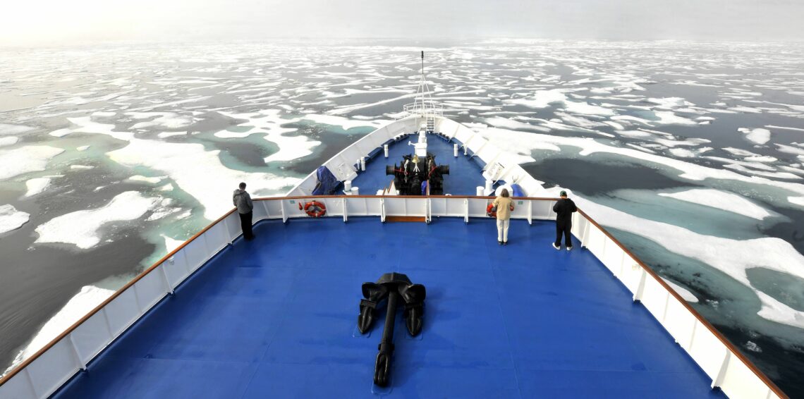 The Clipper Adventurer ship in Nunavut, Canada