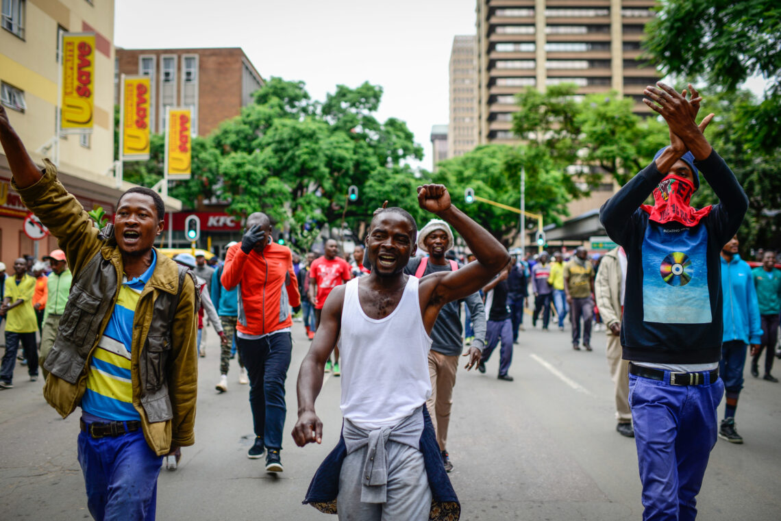 A protest in Pretoria, South Africa