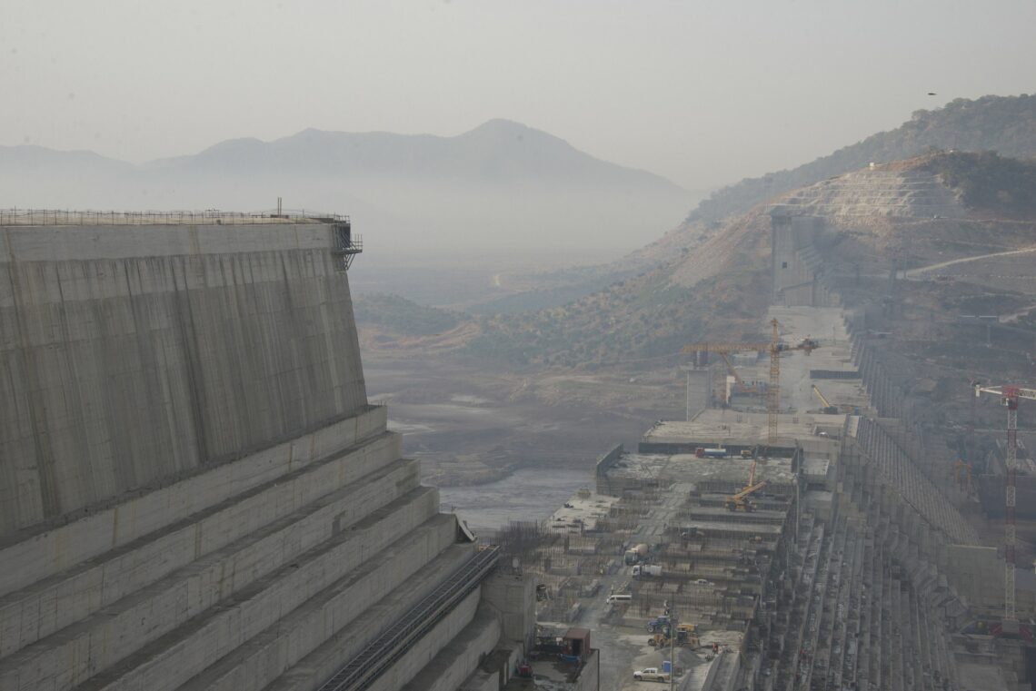 A photo of the Grand Ethiopian Renaissance Dam