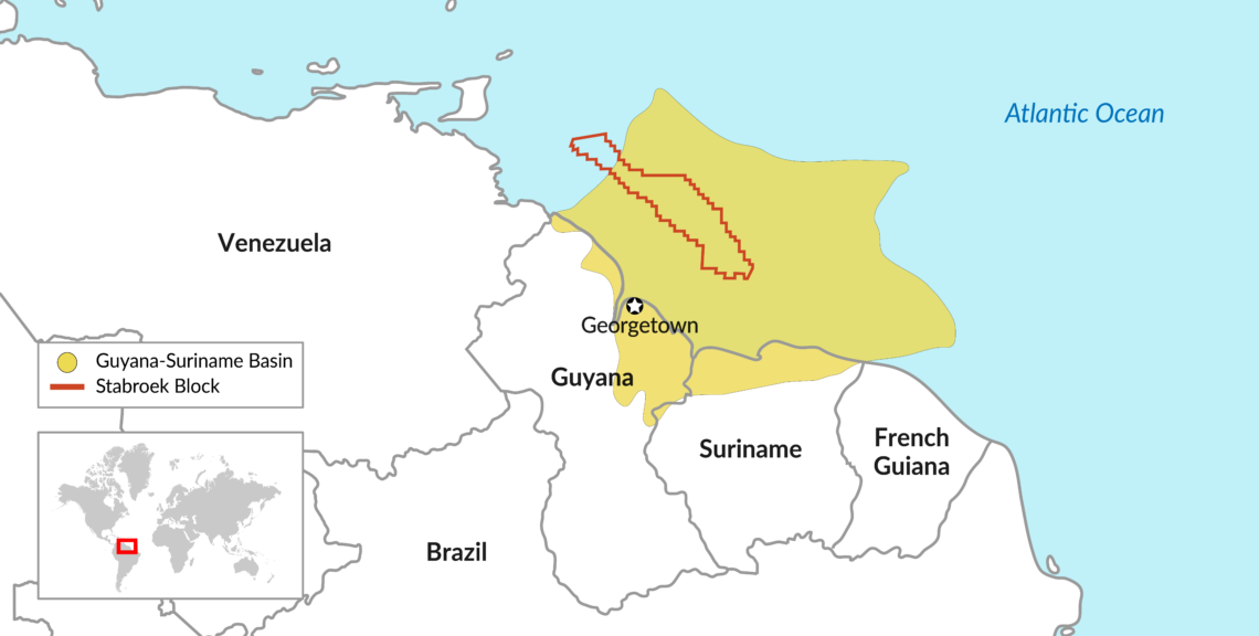 A map of the Guyana-Suriname Basin
