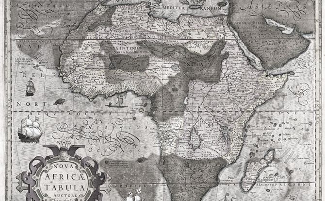 A map of Africa by the famous cartographer Gerardus Mercator (1512-1594)