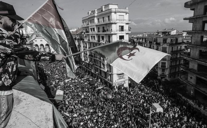 Street protest in Algeria’s capital, March 22