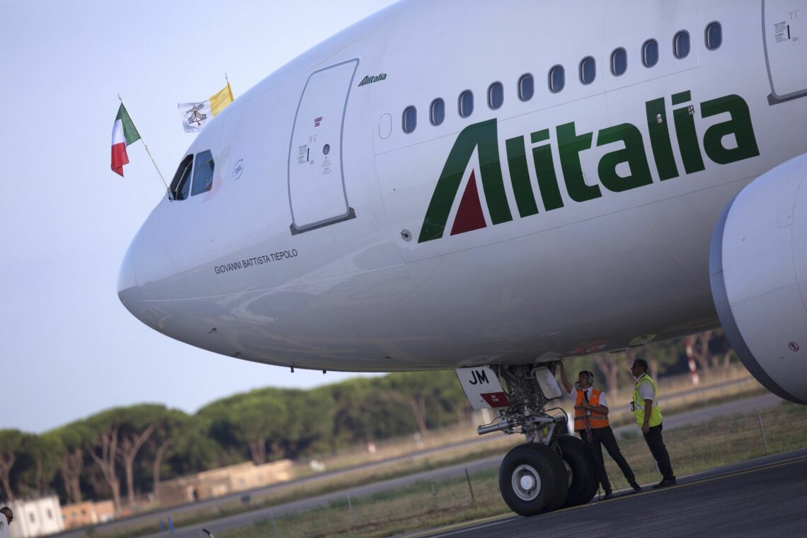 An Alitalia airplane