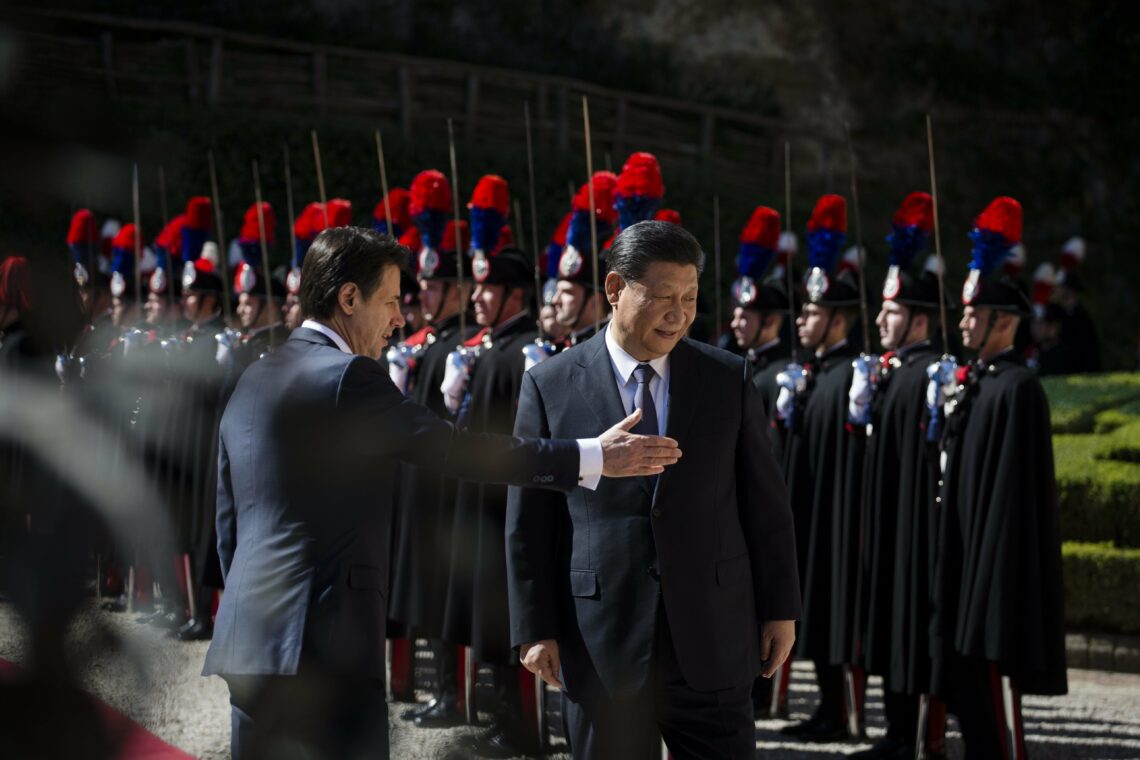 Italian Prime Minister Giuseppe Conte and Chinese President Xi Jinping