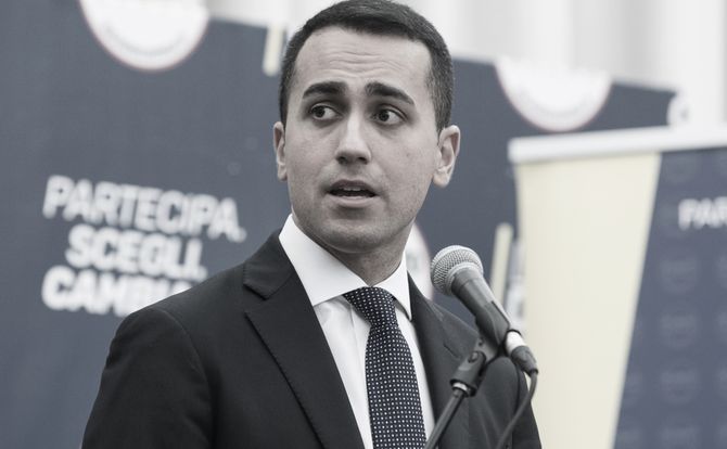 Luigi Di Maio, the leader of Italy’s Five Star Movement, at a campaign rally
