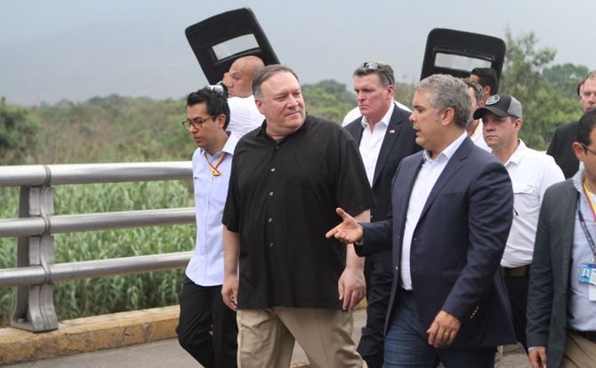 Colombian President Ivan Duque and U.S. Secretary of State Mike Pompeo