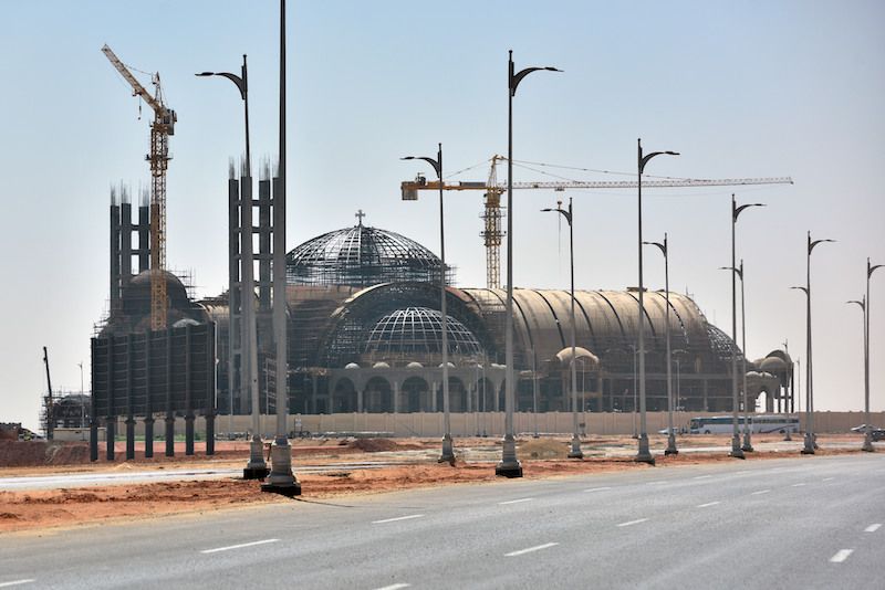 A picture of the largest church in the Middle East being built as part of President El-Sisi’s new administrative capital mega-project
