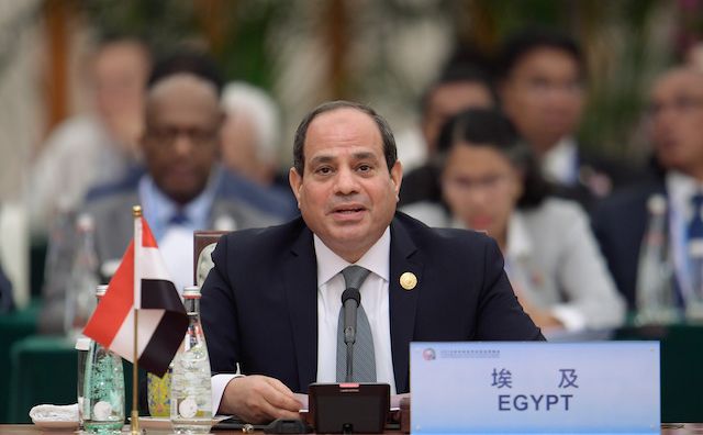 President of Egypt at the 2018 Beijing Summit at the Great Hall of the People in China, Sept. 4, 2018