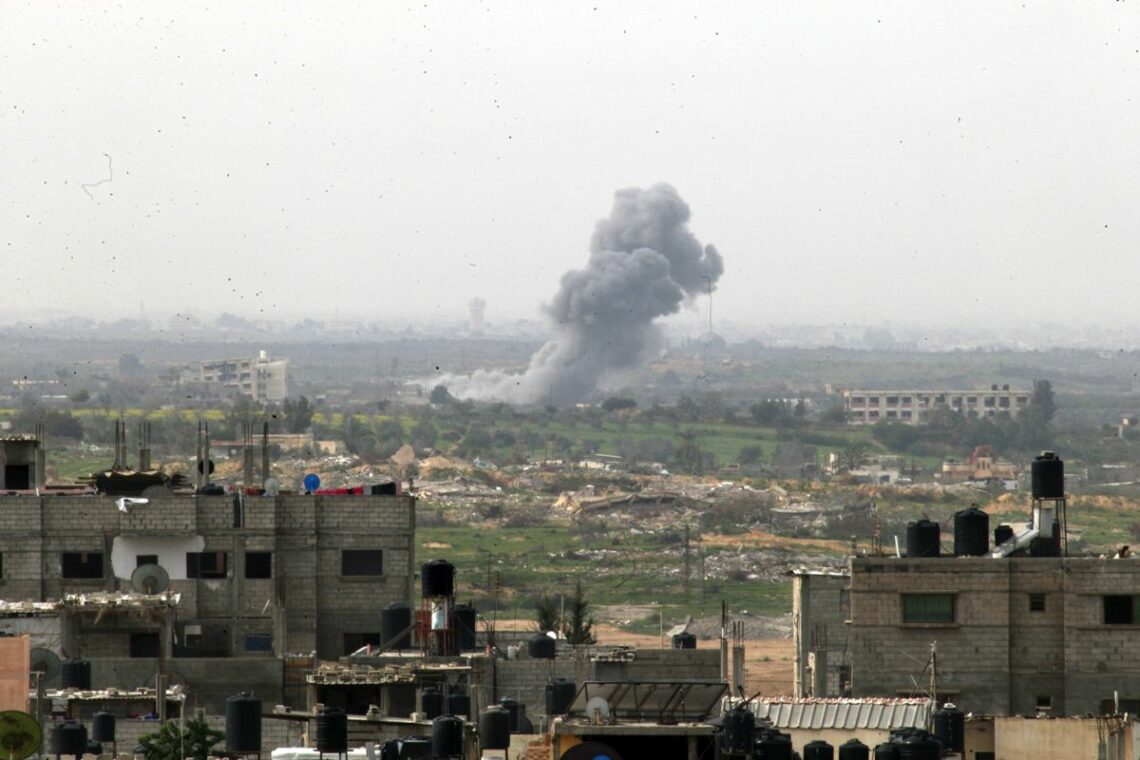 Plume of smoke rises near Gaza after the Egyptian Army attacks Islamic militants Arab most populous nation