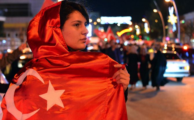 Erdogan supporters celebrate the Turkish president's victory