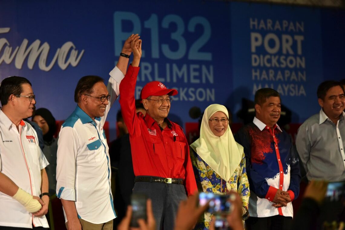 Malaysia’s Prime Minister Mahathir campaigns for his ally Anwar Ibrahim