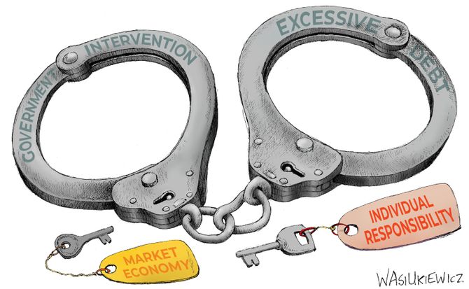 Government intervention and high debt as handcuffs