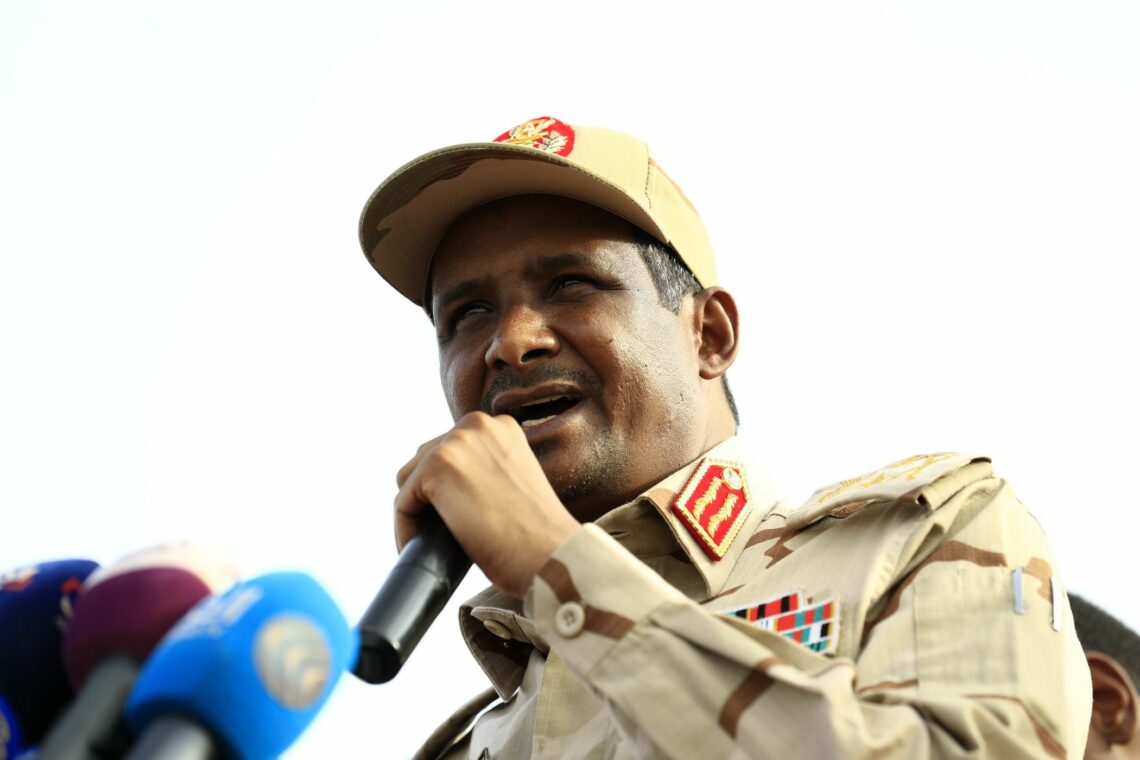 The head of Sudan’s powerful paramilitaries speaks to supporters in Khartoum