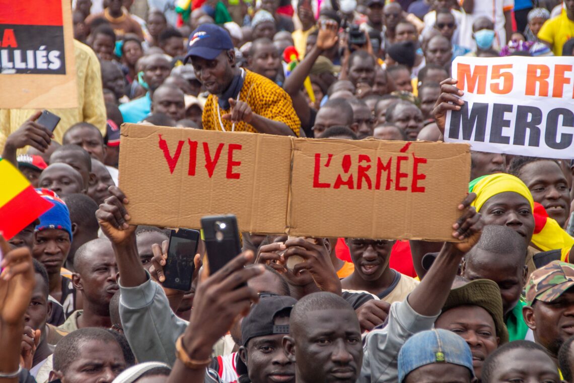 Protesters in Bamako, Mali