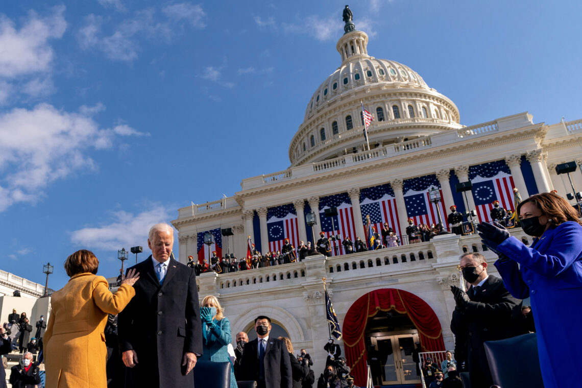 Joe Biden at his inauguration