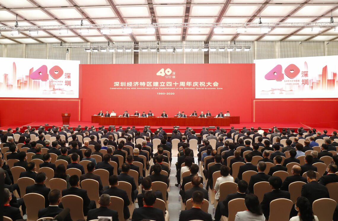 Xi Jinping gives a speech in Shenzhen
