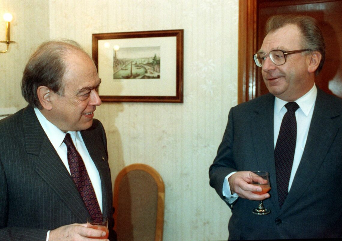 Catalan President Jordi Pujol and Carl Zeiss CEO Lothar Spaeth