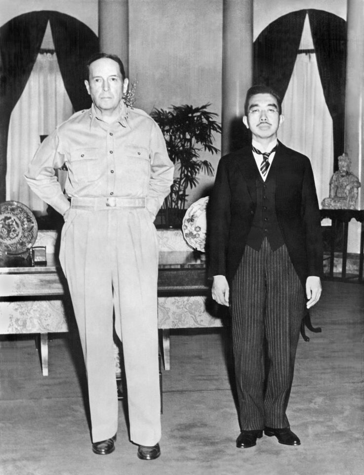 Gen. Douglas MacArthur with Emperor Hirohito