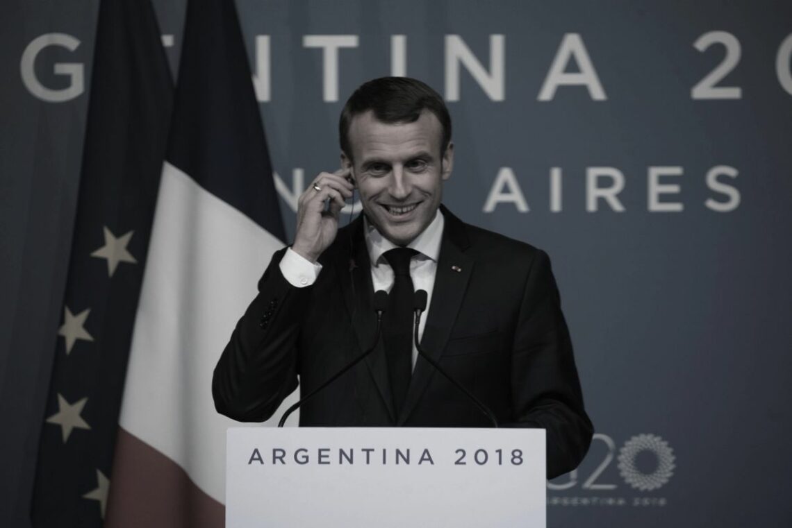 French President Emmanuel Macron at the December 2018 G20 meeting in Buenos Aires