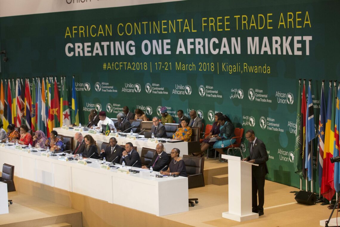 Rwandan President Paul Kagame delivers remarks at the African Union meeting in Kigali, March 21, 2018