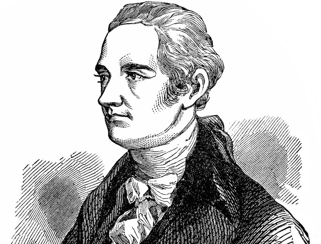 A drawing of Alexander Hamilton