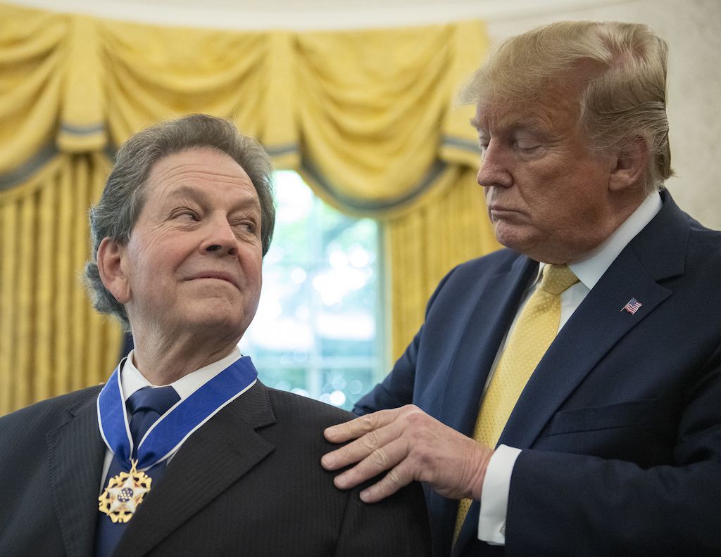 President Trump presenting Arthur Laffer with the Presidential Medal of Freedom, June 19, 2019