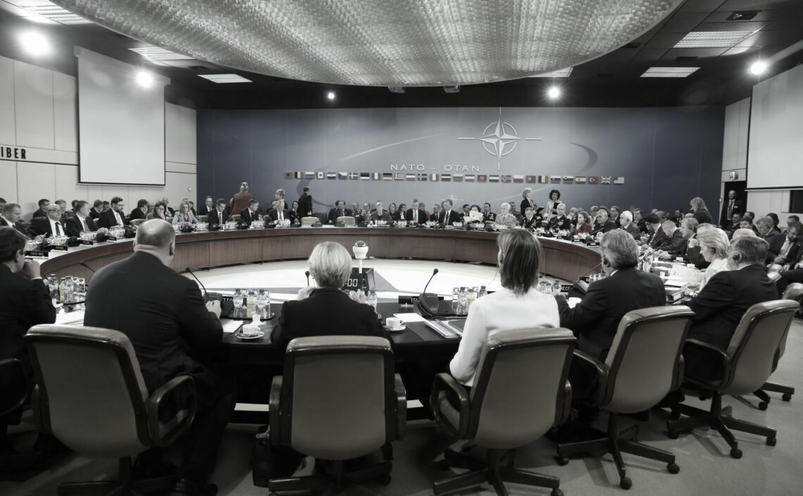 A NATO defense ministers meeting in 2017