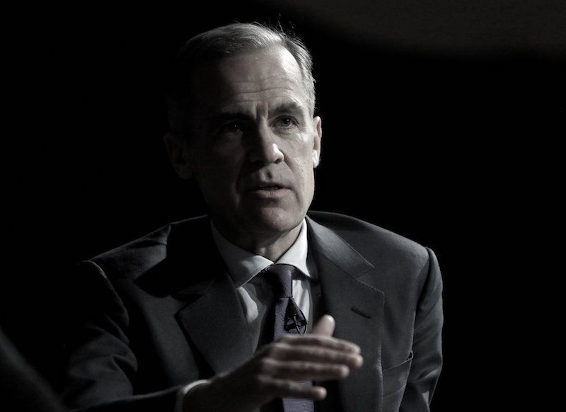 Head of the Bank of England Mark Carney pictured at an economic conference in Scotland Blockchain fundamental technology 