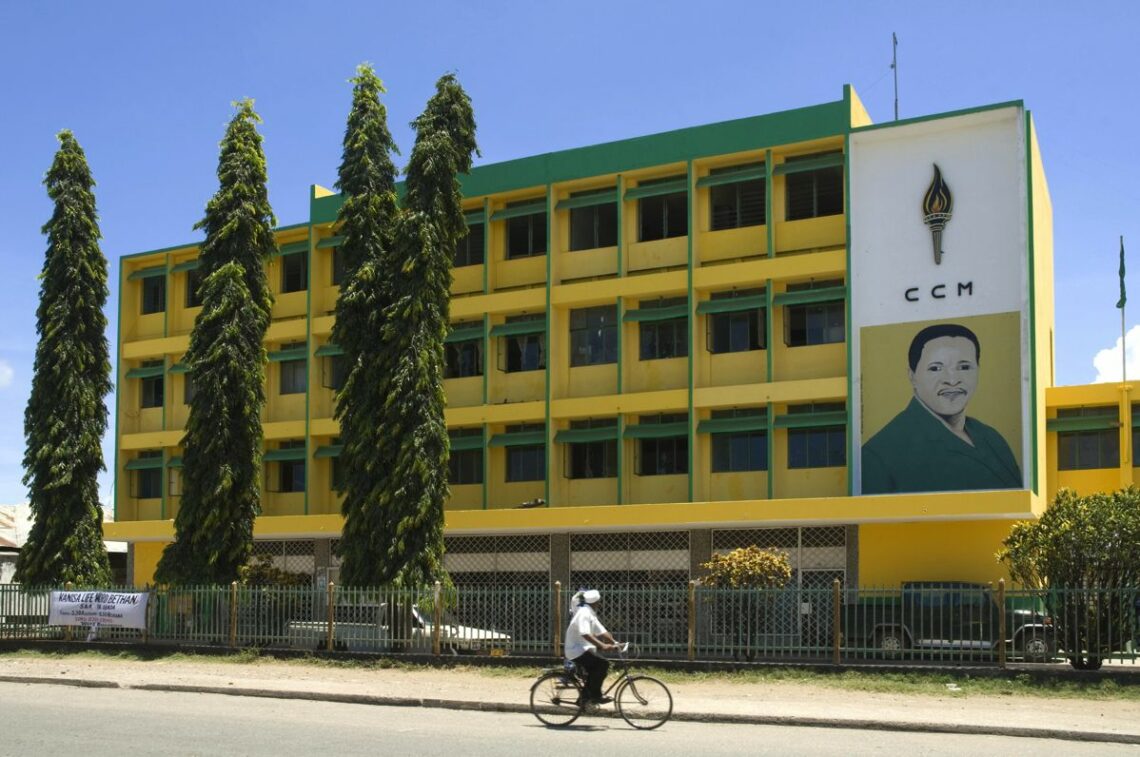 Local headquarters of Tanzania’s ruling CCM party in the northeastern city of Tanga