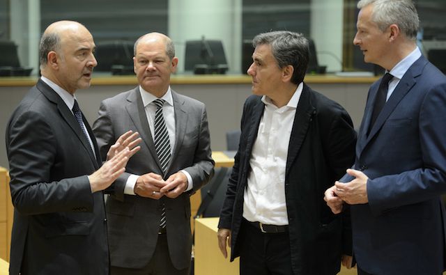 Picture of four of the eurozone’s finance chiefs