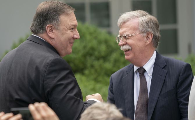 U.S. Secretary of State Mike Pompeo and National Security Advisor John Bolton