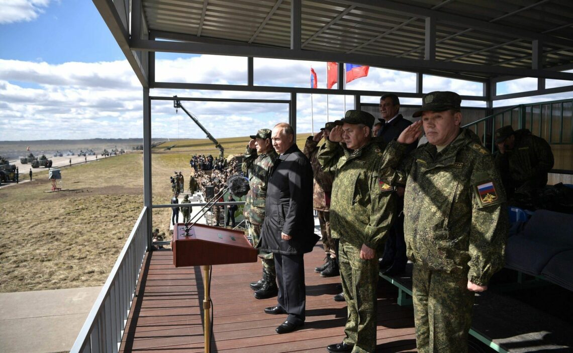 Russian President Vladimir Putin observes the Vostok 2018 military drills