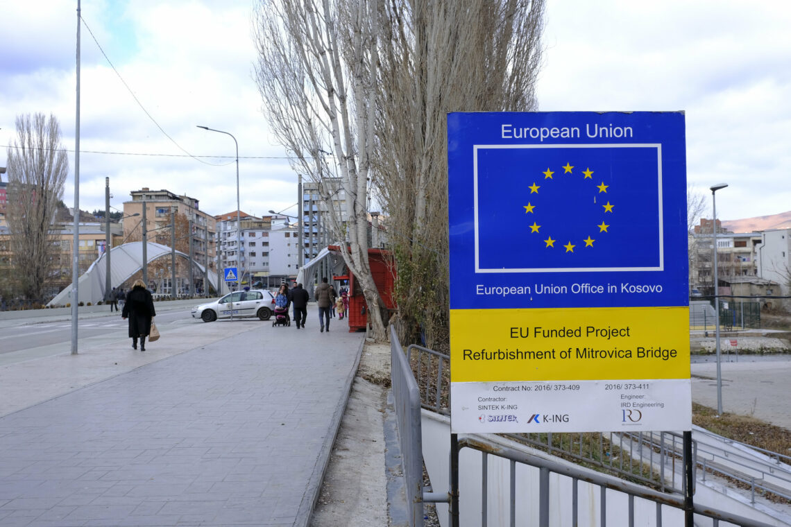 Bridge in Kosovo Balkan conflict