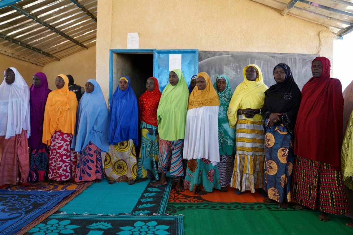 Nigerian women at the Arawadi refugee camp Biden administration Africa