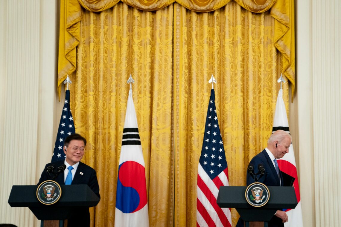 Moon Jae-in and Joe Biden