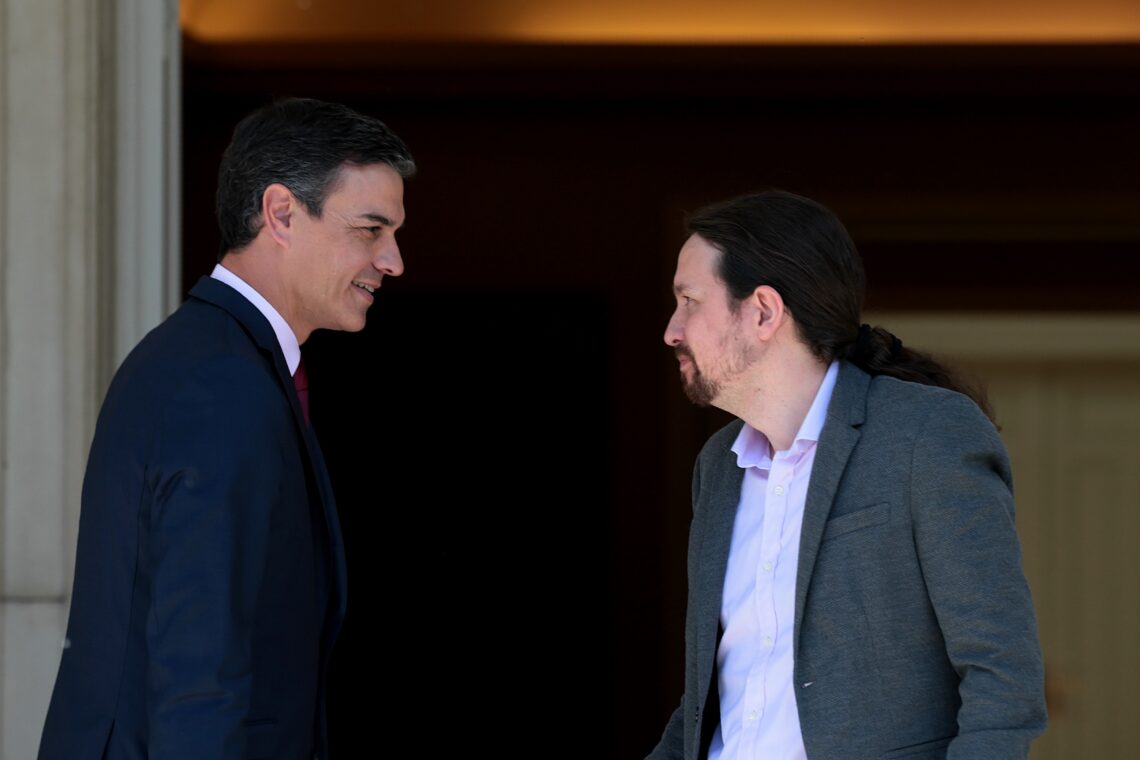 Spanish Prime Minister Pedro Sanchez and Second Deputy Prime Minister Pablo Iglesias