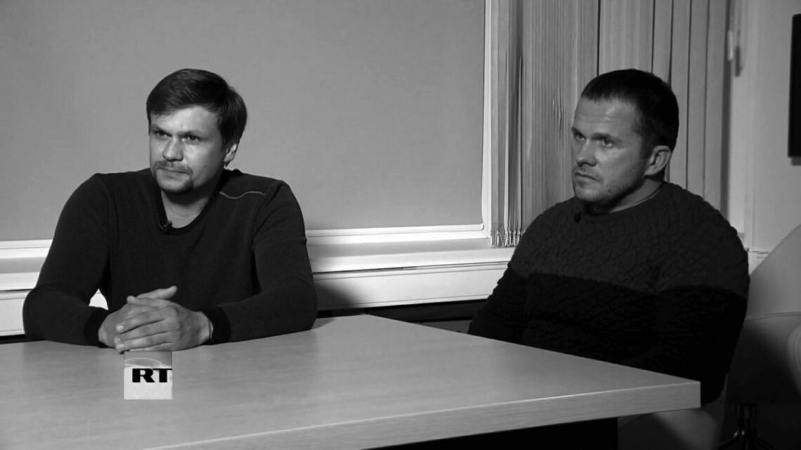 Alleged Russian intelligence operatives being interviewed on Russian television